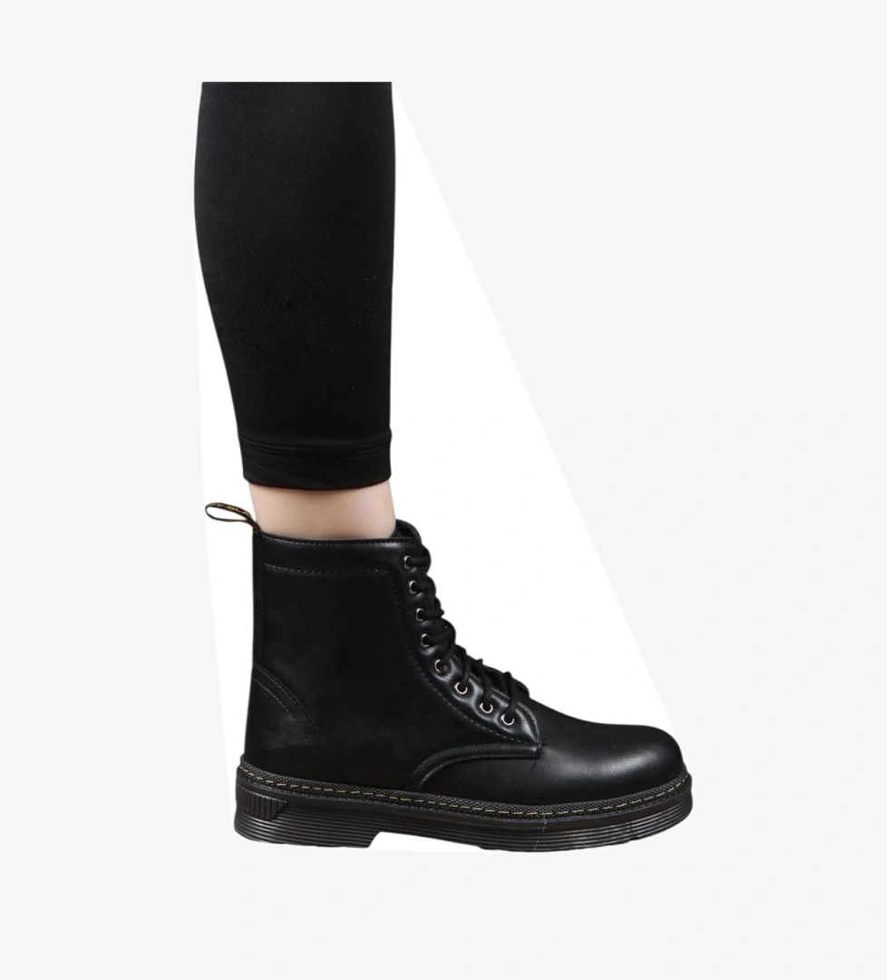 Liger Kadın Termo Fermuarlı Bağcıklı Bot SİYAH model görseli