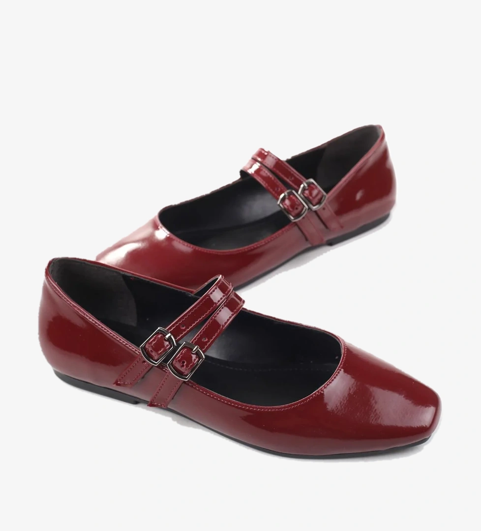 Papuç Sepeti 333 Kadın Rugan Babet Ayakkabı model görseli