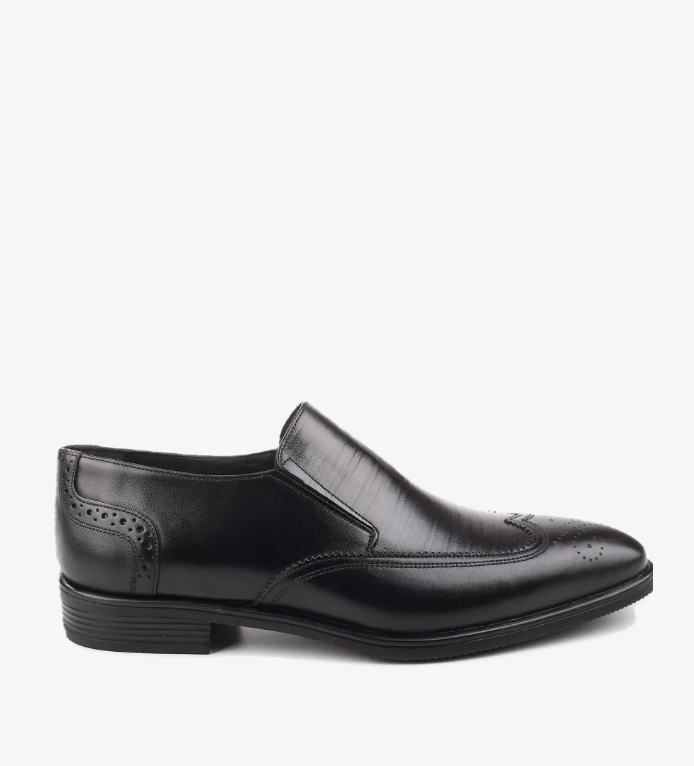 Delfino 625 Erkek Hakiki Deri Bağcıksız Kauçuk Klasik Ayakkabı model görseli