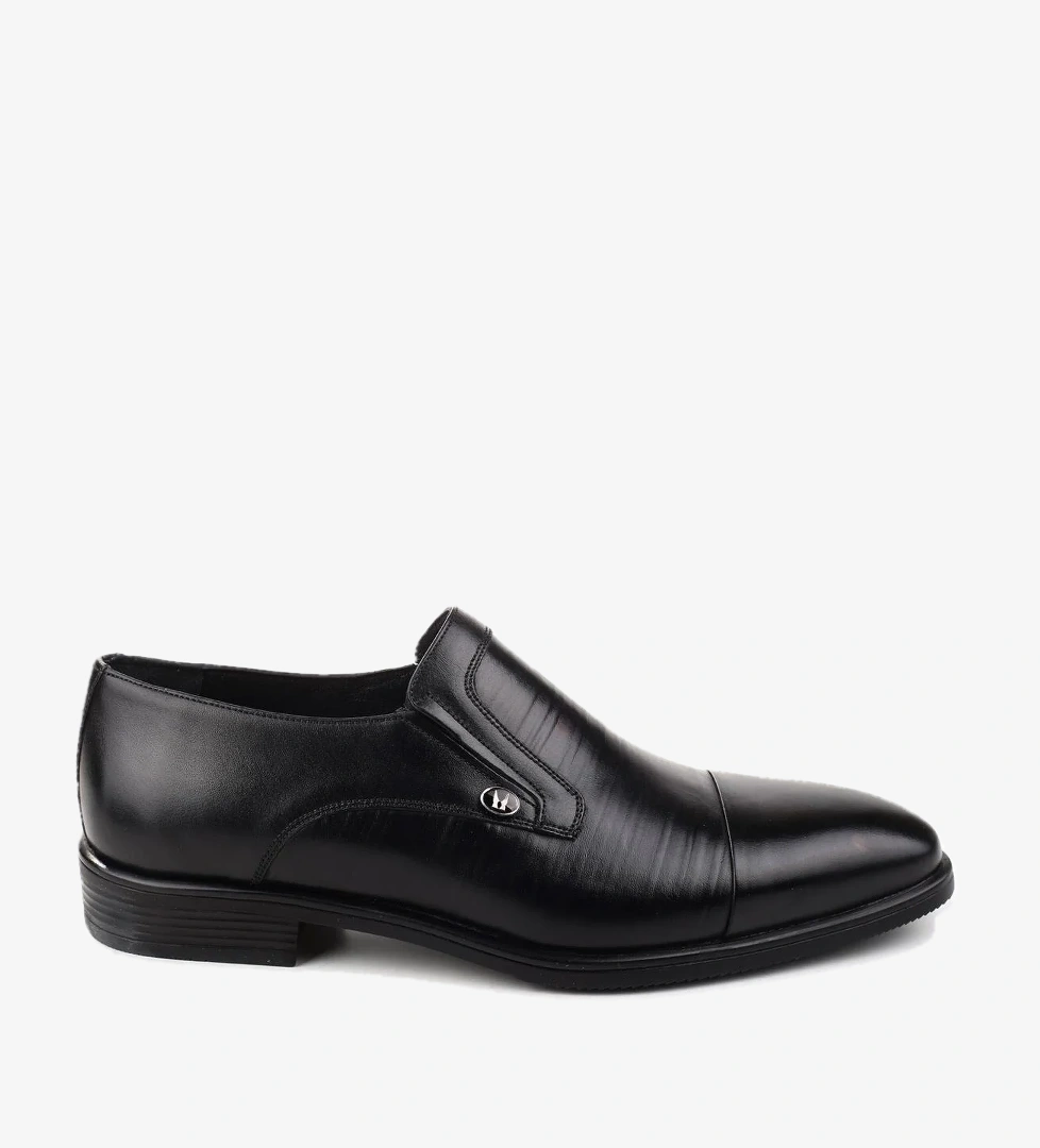 Delfino 525 Erkek Hakiki Deri Bağcıksız Kauçuk Klasik Ayakkabı model görseli