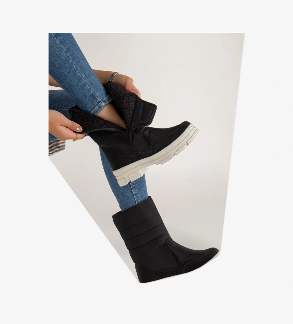 Khayt Diva Termal Kürklü Bantlı Soğuk Dayanıklı Kadın Bot Çizme Kar Botu model görseli