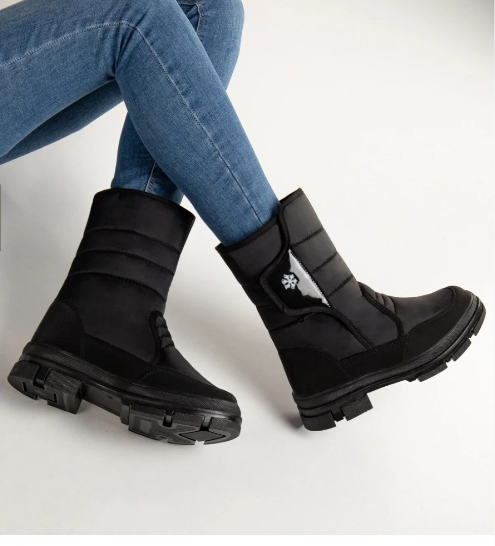 Diva Termal Kürklü Bantlı Soğuk Dayanıklı Kadın Bot Çizme Kar Botu