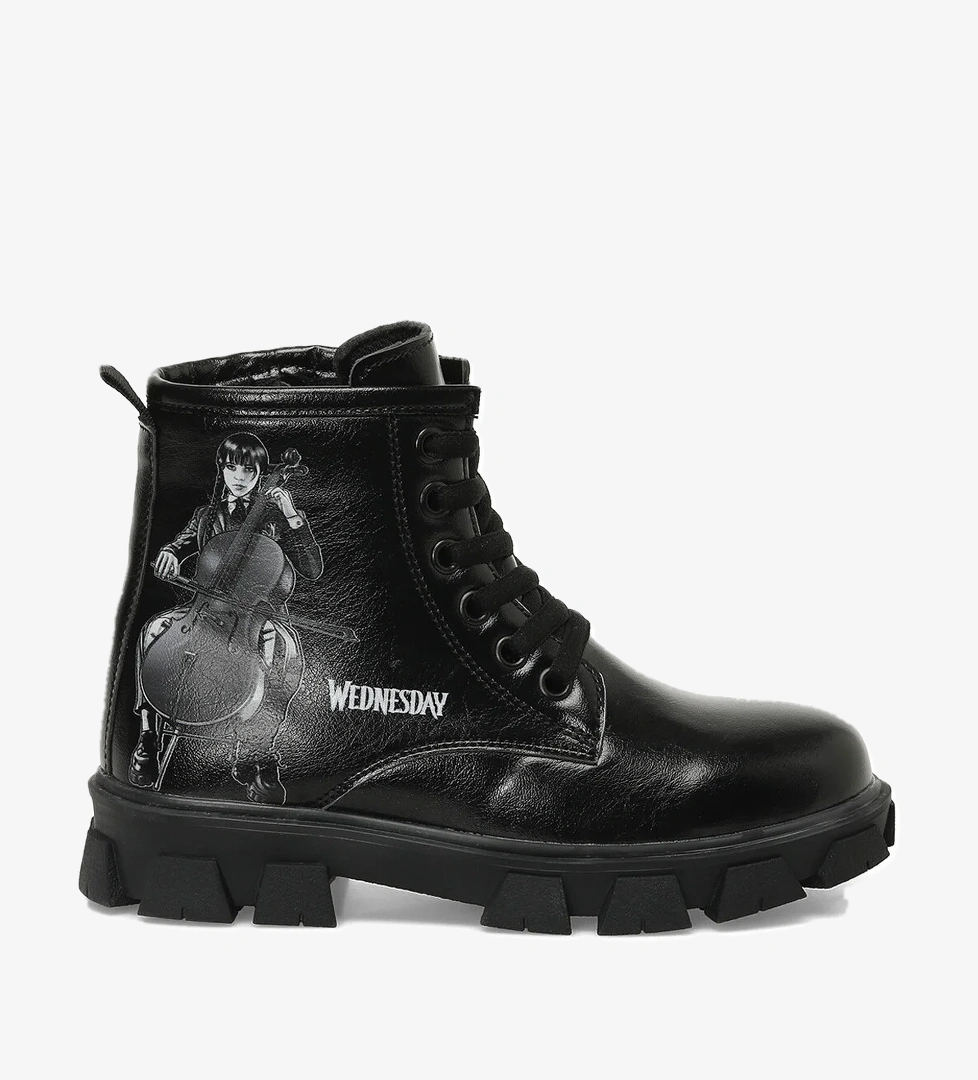 Wednesday LANOM.F4PR Siyah Kız Çocuk Worker Bot - Görsel 1