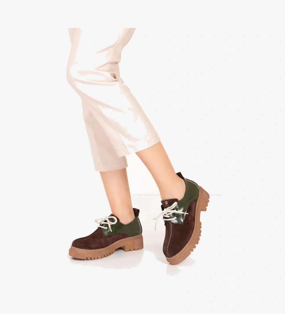 Gondol Kundura Gondol Hakiki Deri Günlük Kalın Taban Ayakkabı bel.455 model görseli