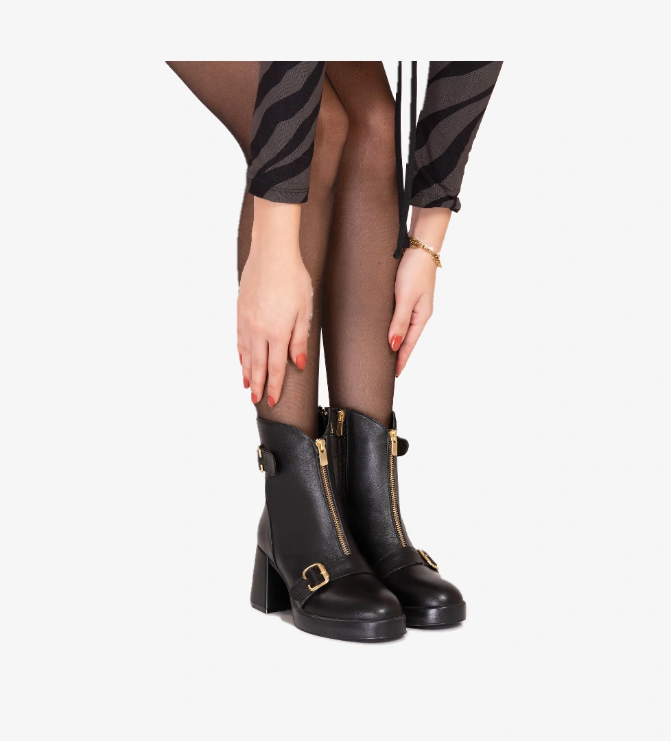 Gondol Kadın Hakiki Deri Yüksek Topuklu Şık Bot anl.2908