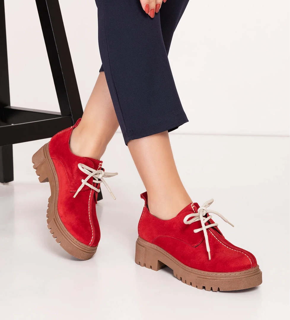 Gondol Hakiki Deri Günlük Kalın Taban Ayakkabı bel.455 - Görsel 1