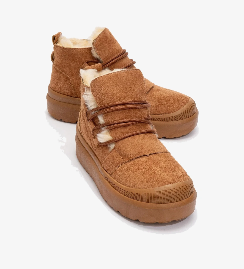 Ccway İçi Kürklü Kadın Bot Vi̇zon Taba model görseli