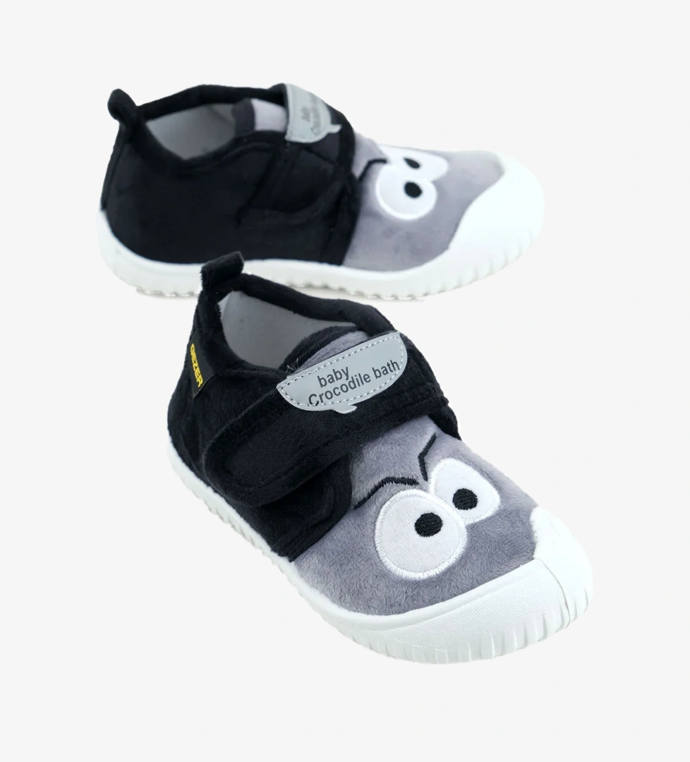 Kışlık Cırtlı Ayarlanabilir Rahat İç Taban Erkek Çocuk Panduf Ayakkabı - Görsel 1