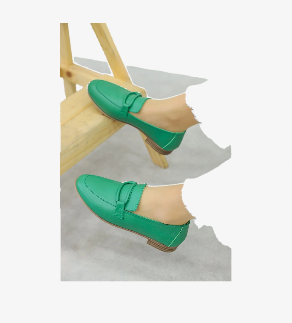 Fast Step Hakiki Deri Kadın Babet Ayakkabı 657za5000 model görseli