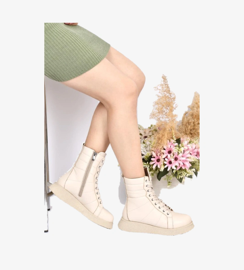 Z412610 Kadın Postal Deri Bot