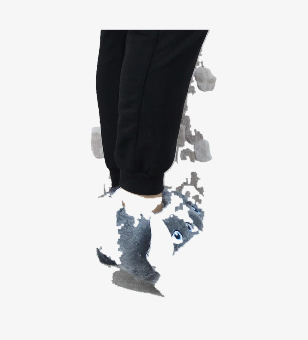 Sevimli Köpek Figürlü Peluş Panduf Hayvanlı Yumuşak Kadın Panduf