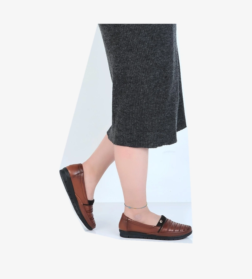 Alens K45 Hakiki Deri Kadın Düz Babet Ayakkabı model görseli