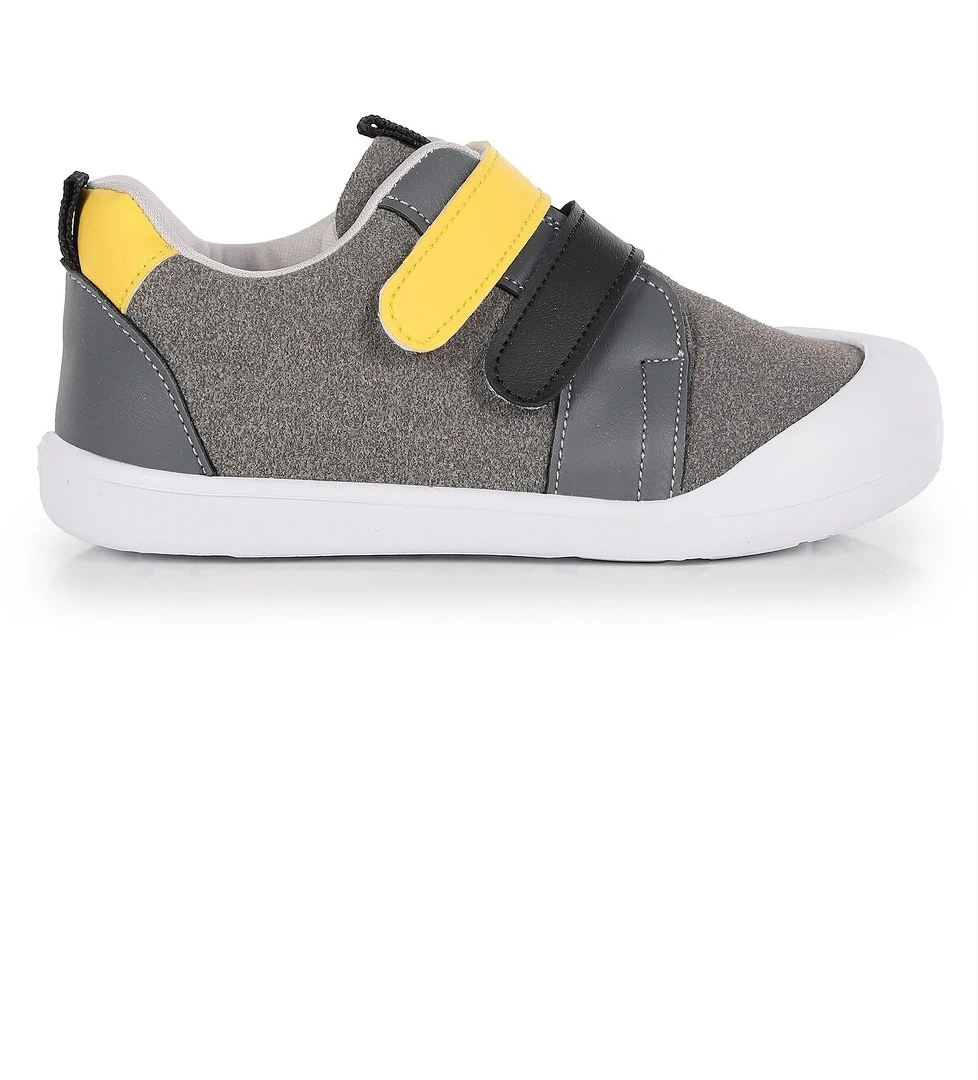 Şifu İlk Adım Cırtlı Erkek Bebek Spor Ayakkabı Gri - Sarı