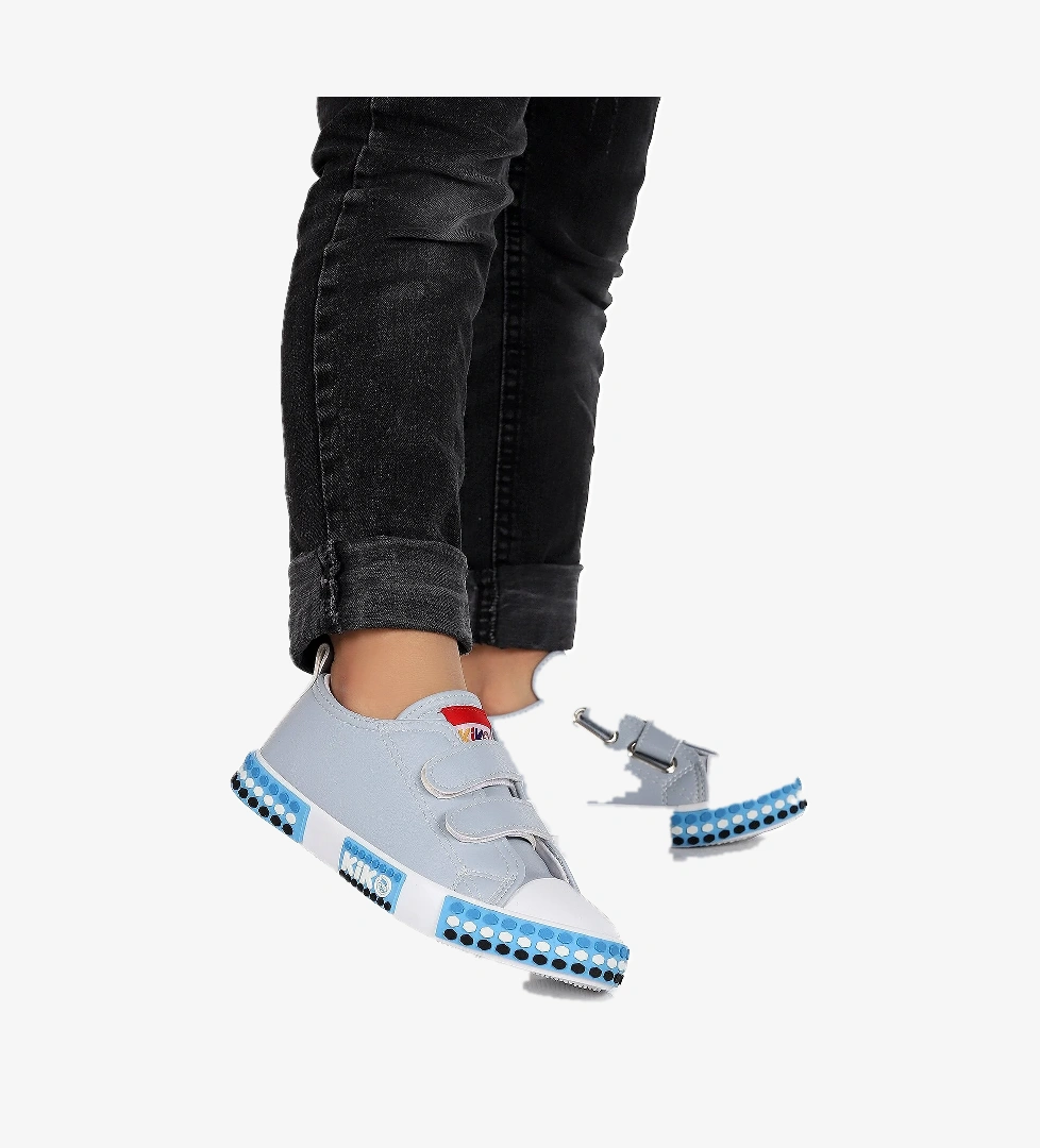 Kach Cırtlı Erkek Bebek Günlük Spor Ayakkabı Mavi