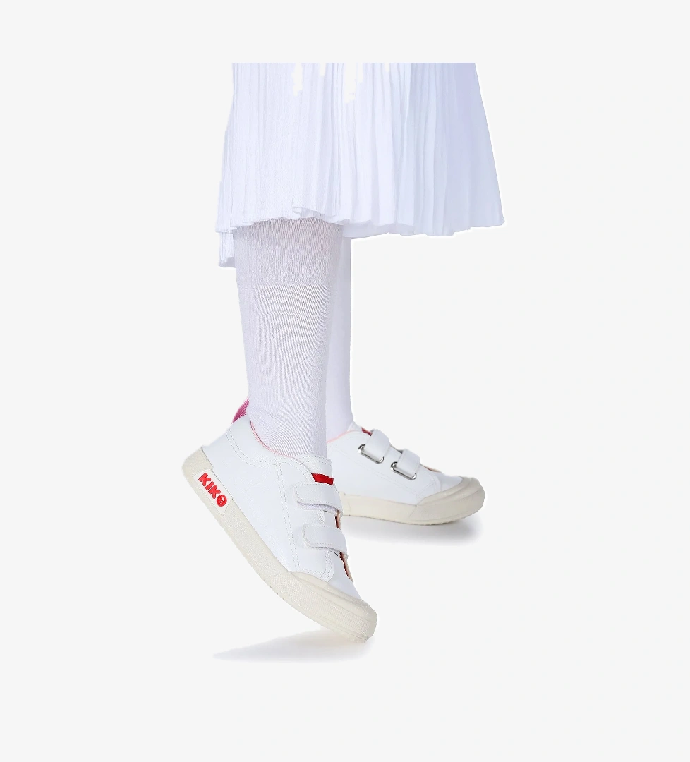 Suba Cırtlı Termo Taban Kız Bebek Günlük Spor Ayakkabı Beyaz - Pudra