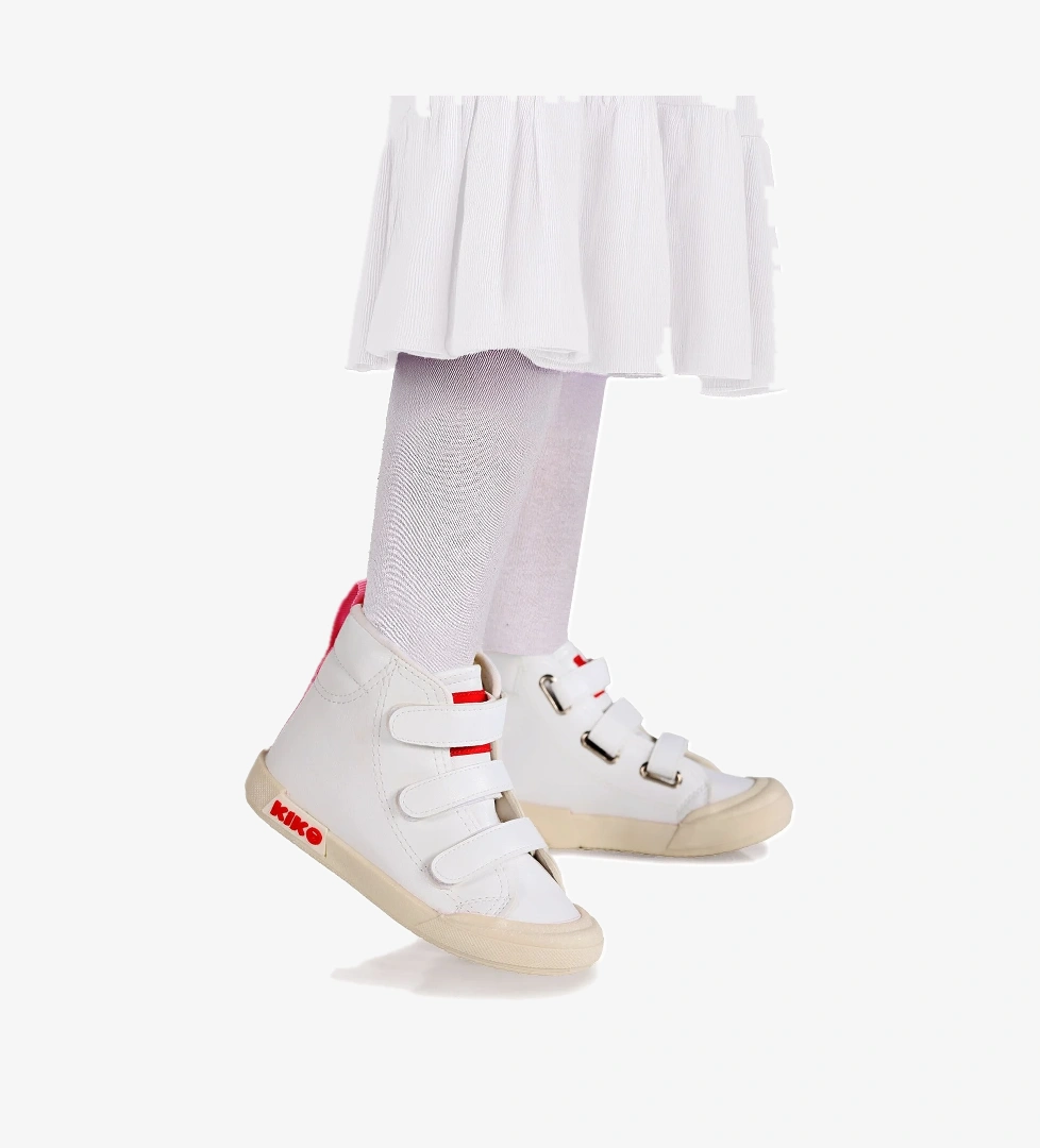 Garf Günlük Cırtlı Kız Çocuk Bot Ayakkabı Beyaz - Pudra