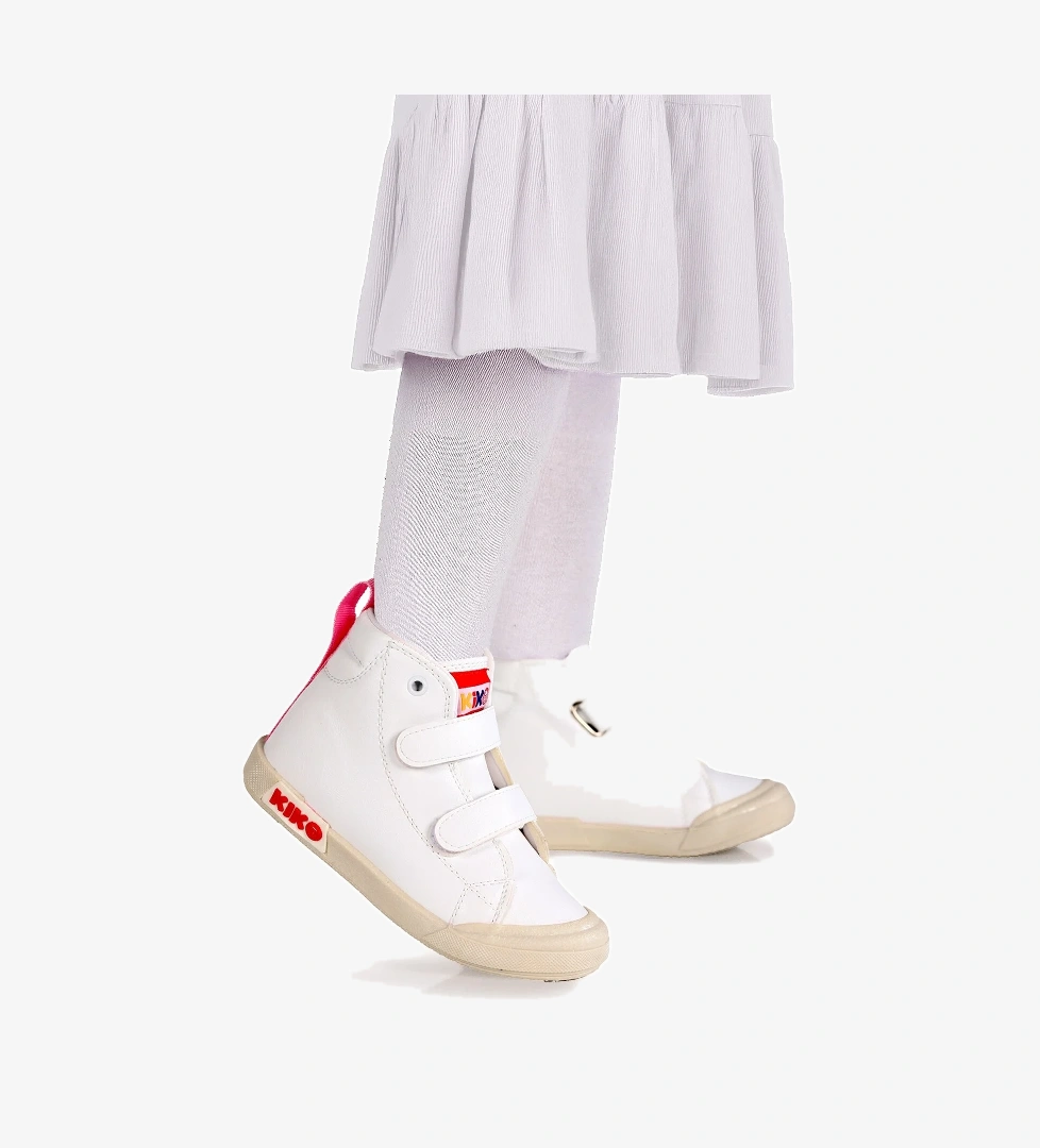 Garf Günlük Cırtlı Kız Bebek Bot Ayakkabı Beyaz - Pudra