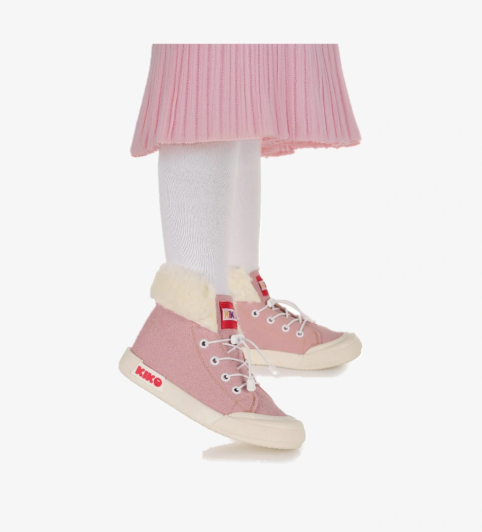 Tigge Günlük Lastikli Kız Bebek Bot Ayakkabı Pudra