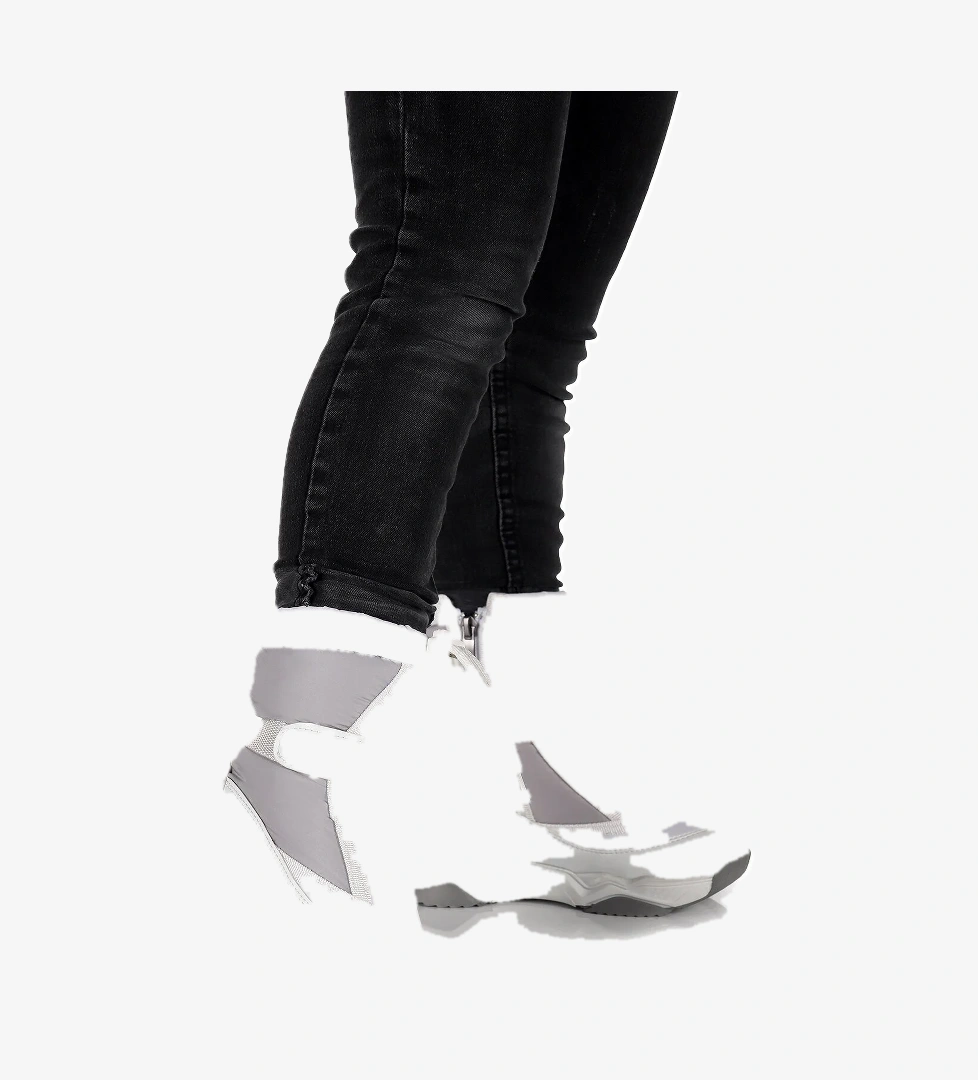 Alexis Fermuarlıı Erkek Çocuk Kar Botu Gri - Beyaz