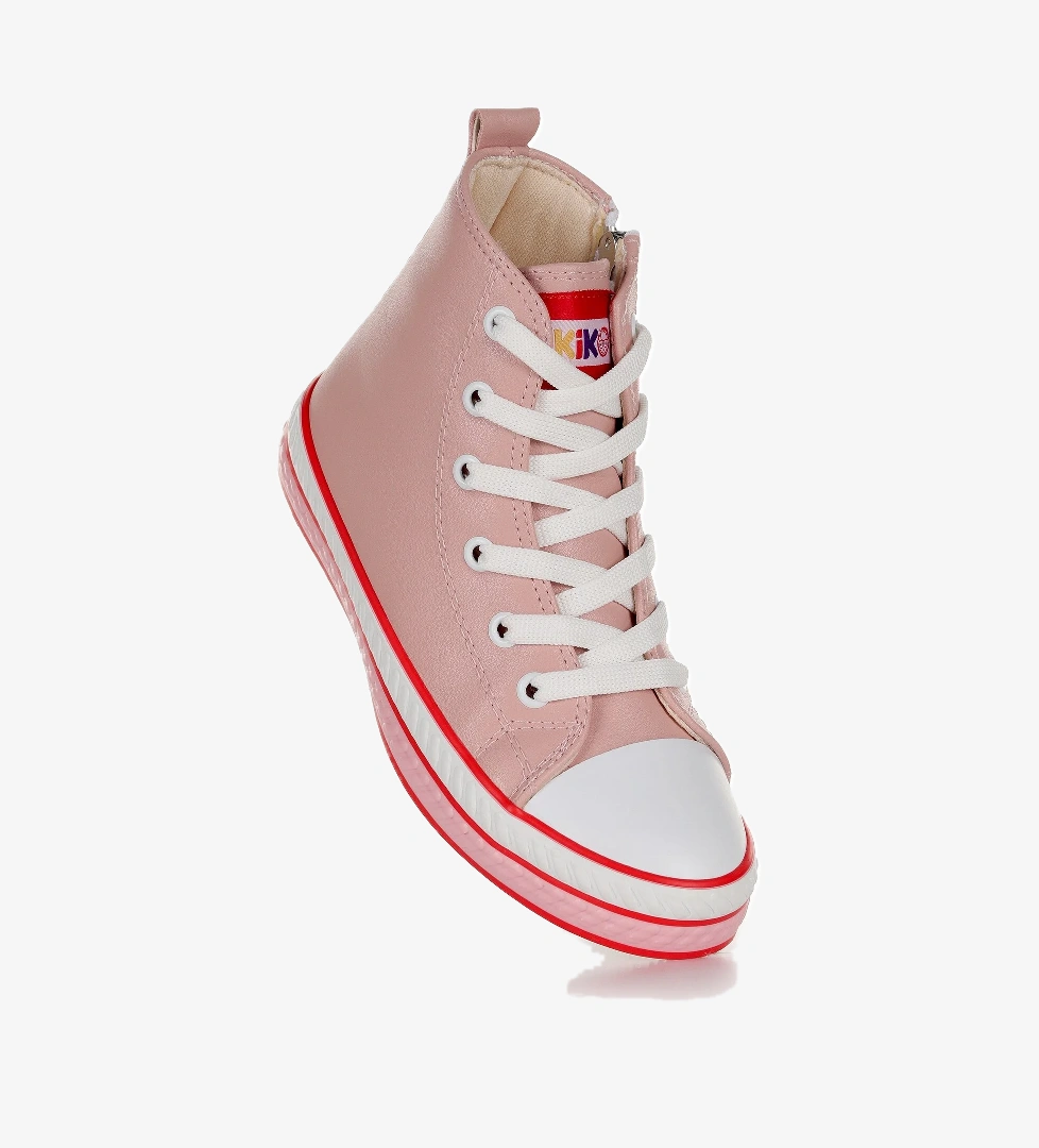 Pant Günlük Bağcıklı Fermuarlı Kız Bebek Spor Ayakkabı Pudra