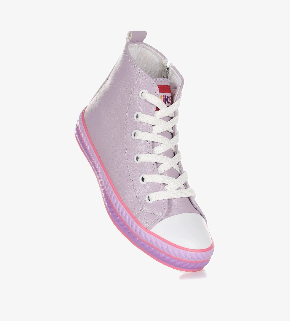 Pant Günlük Bağcıklı Fermuarlı Kız Bebek Spor Ayakkabı Lila