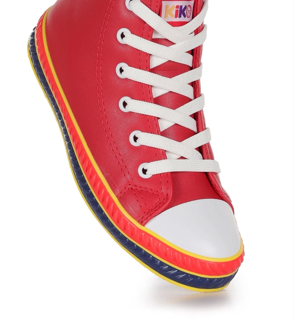 Pant Günlük Bağcıklı Fermuarlı Kız Bebek Spor Ayakkabı Kırmızı