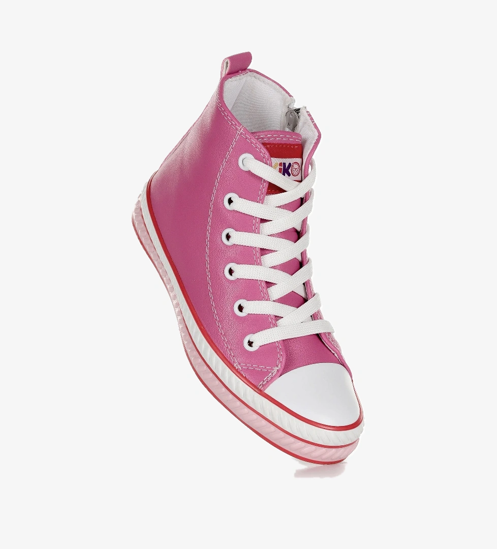 Pant Günlük Bağcıklı Fermuarlı Kız Bebek Spor Ayakkabı Fuşya