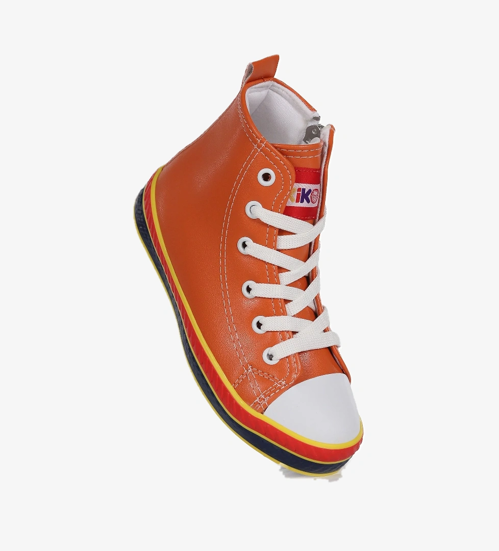 Pant Günlük Bağcıklı Fermuarlı Erkek Bebek Spor Ayakkabı Turuncu