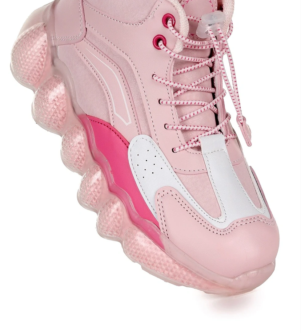 Edi Lastikli Günlük Kız Çocuk Bot Ayakkabı Pudra - Fuşya