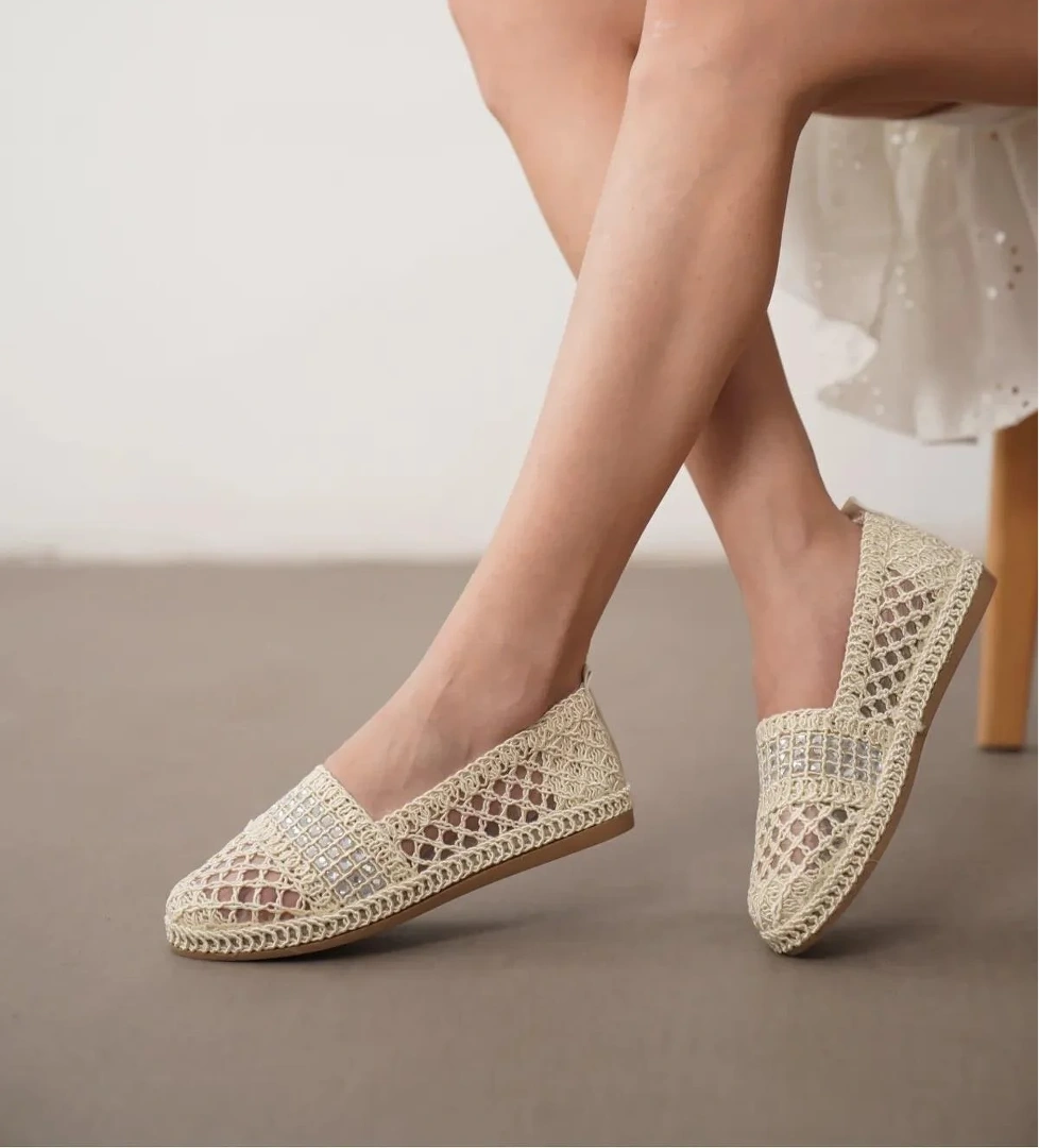 3958 Kadın Dantel Örme Günlük Ayakkabı