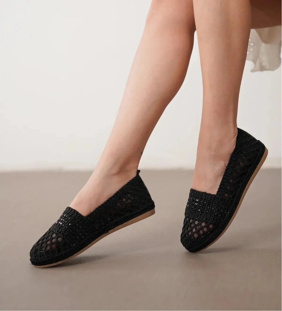 Papuç Sepeti 3958 Kadın Dantel Örme Günlük Ayakkabı model görseli