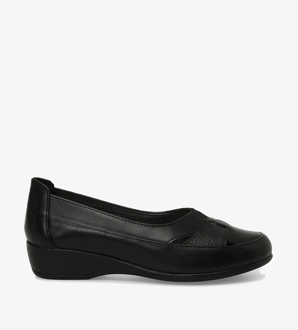 Polaris 166006.Z5FX Siyah Kadın Dolgu Topuk Ayakkabı - Görsel 1