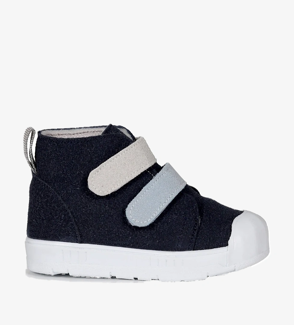 Mufasa İlk Adım Cırtlı Erkek Bebek Günlük Bot Ayakkabı Lacivert - Gri