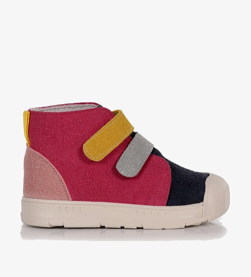 Mufasa İlk Adım Cırtlı Kız Bebek Günlük Bot Ayakkabı Lacivert - Fuşya - Görsel 1