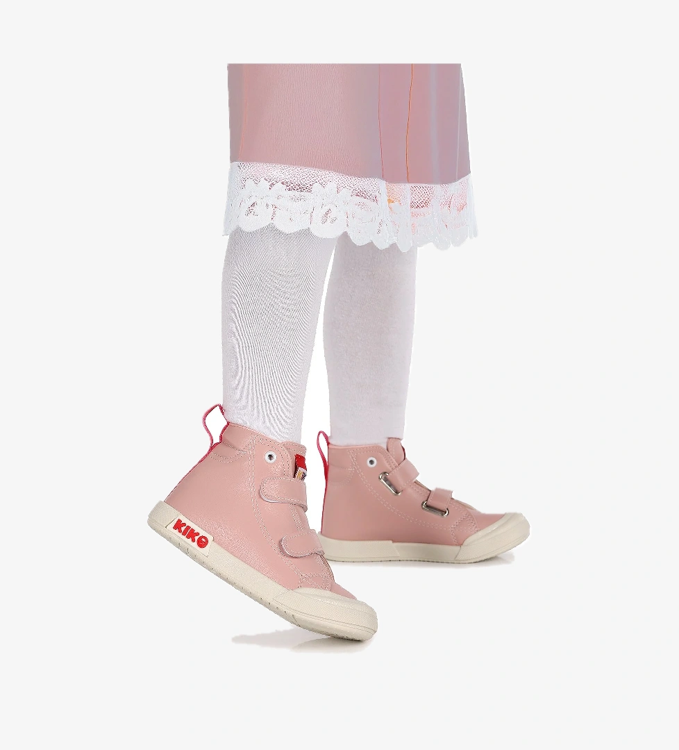 Garf Günlük Cırtlı Kız Çocuk Bot Ayakkabı Pudra - Görsel 1