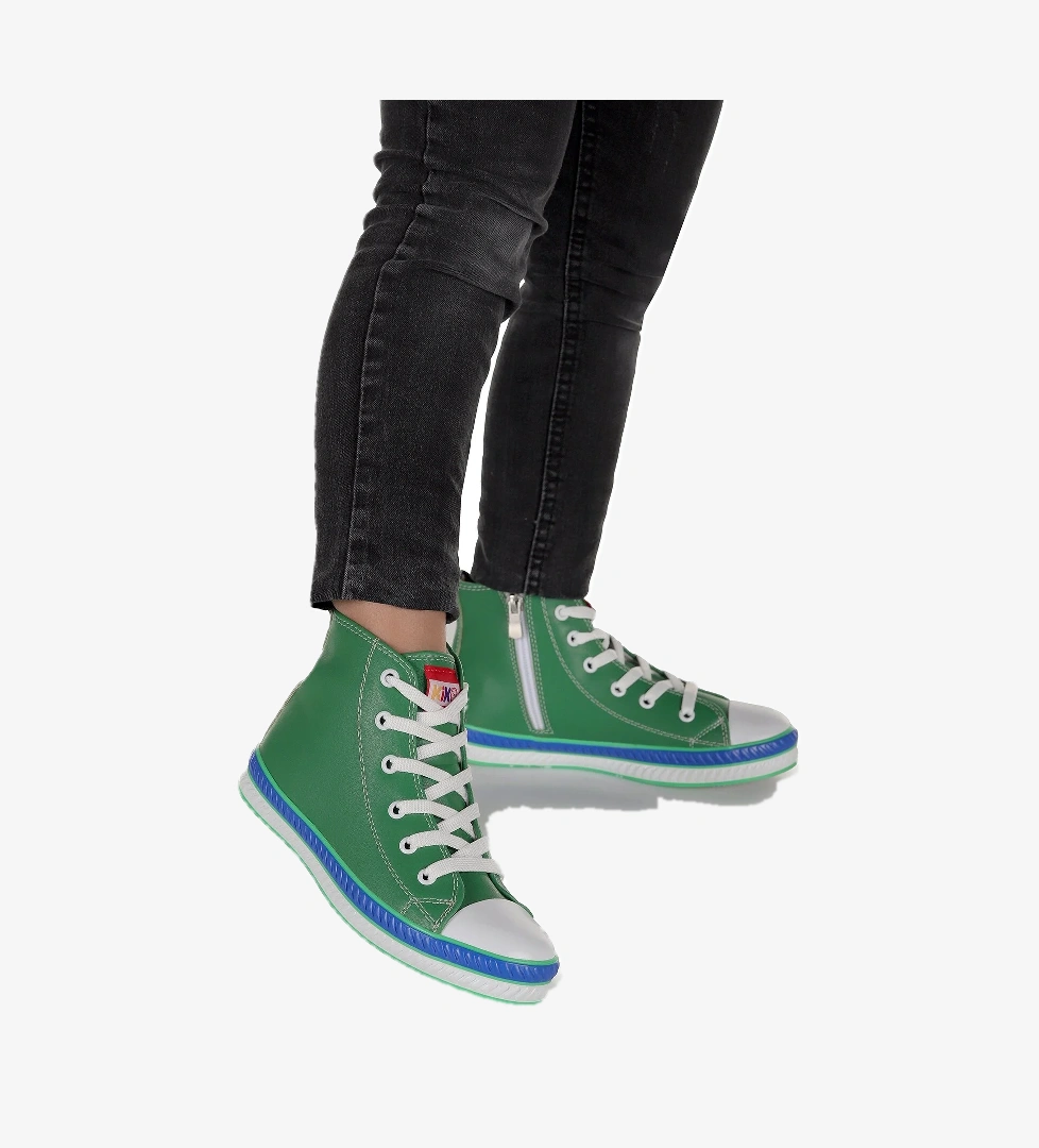 Pant Günlük Bağcıklı Fermuarlı Erkek Bebek Spor Ayakkabı Yeşil