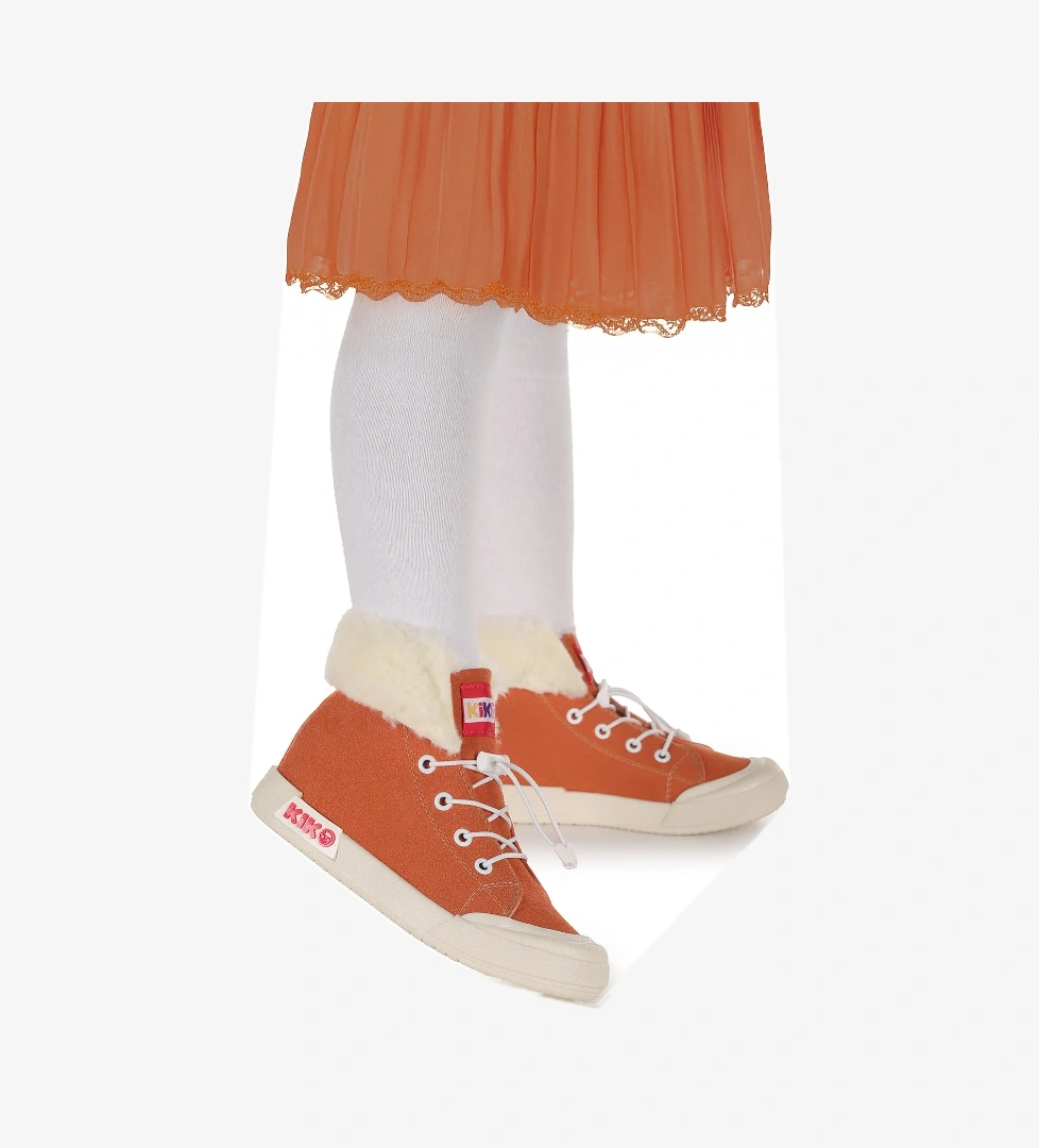 Tigge Günlük Lastikli Kız Bebek Bot Ayakkabı Turuncu