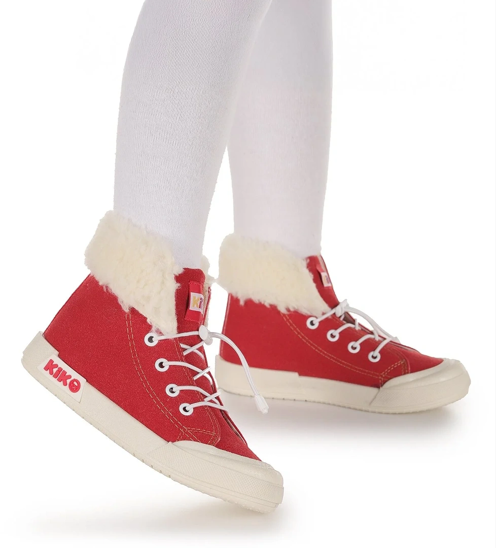 Tigge Günlük Lastikli Kız Bebek Bot Ayakkabı Kırmızı