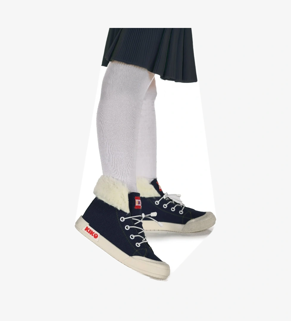 Tigge Günlük Lastikli Kız Bebek Bot Ayakkabı Lacivert