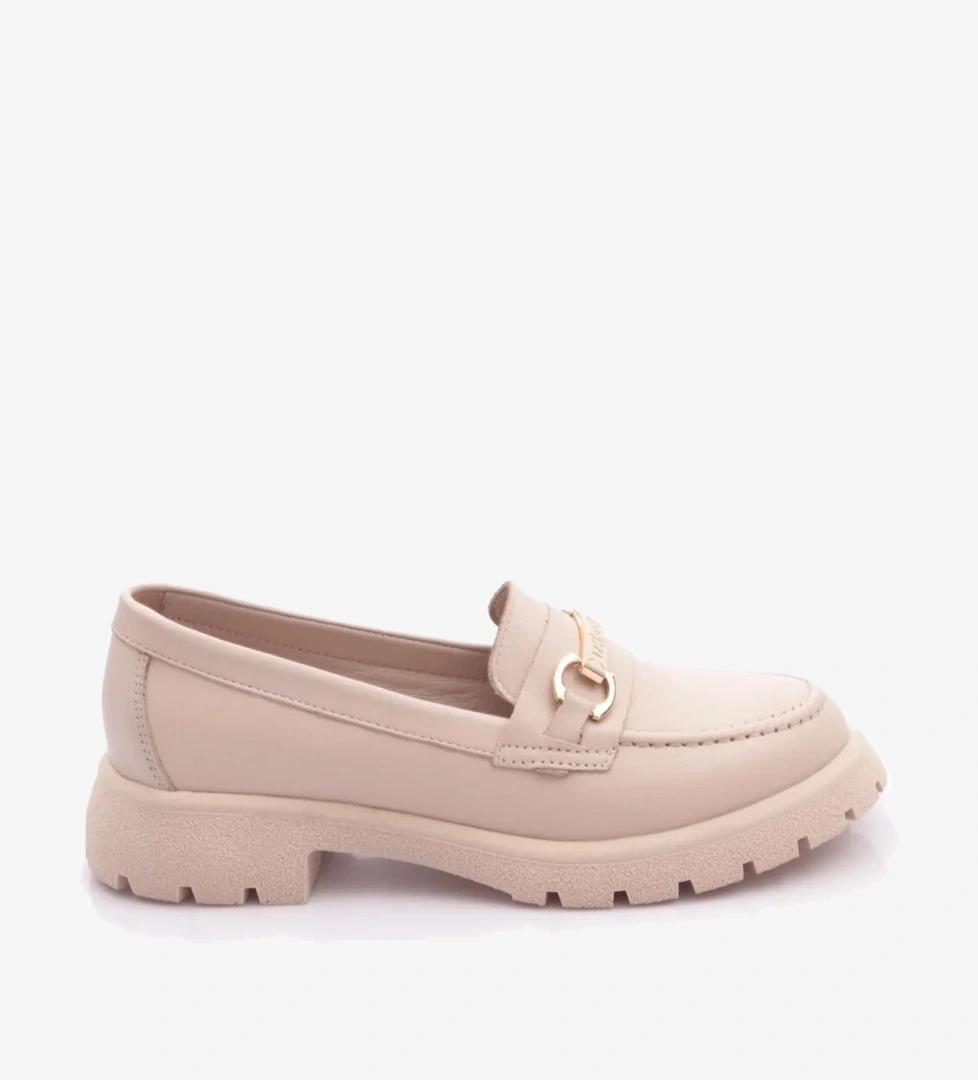 4261 Kadin Aksesuarli Loafer Ayakkabi - Görsel 1