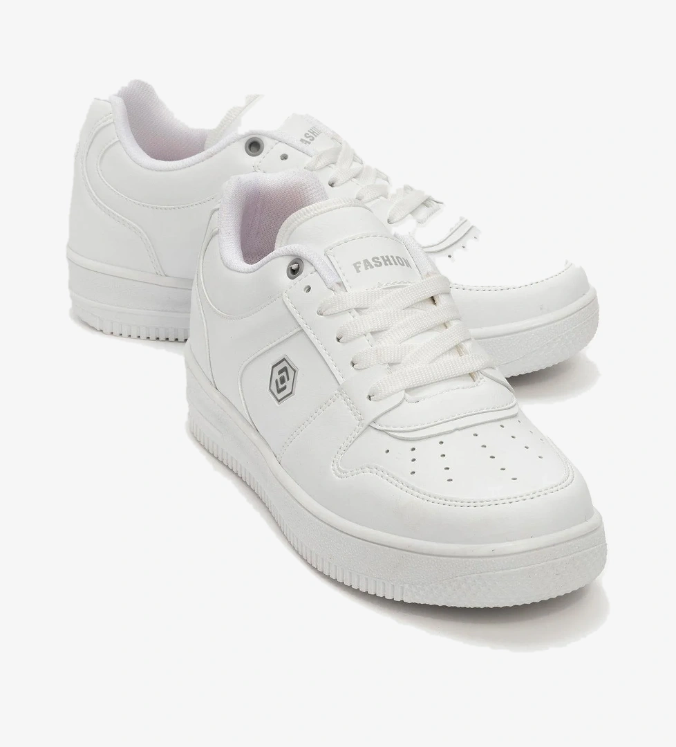 Bağcıklı Erkek Spor Ayakkabı BEYAZ BEYAZ