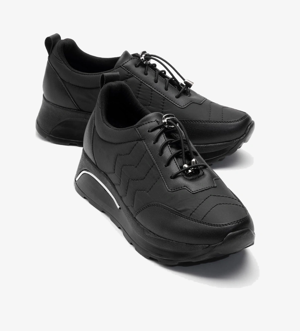 Bağcıklı Kadın Günlük Ayakkabı SİYAH SİYAH