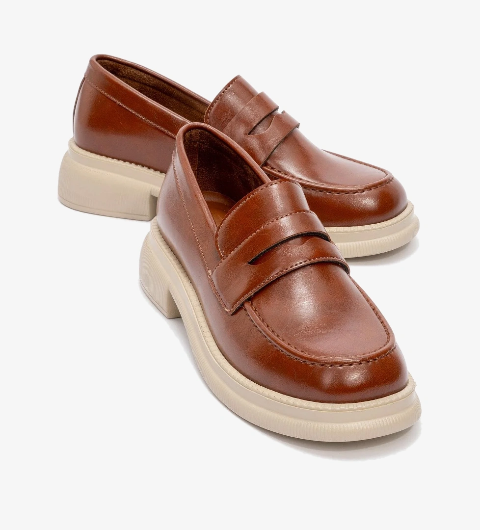 Kaydırmaz Kadın Günlük Ayakkabı TABA KIRIŞIK