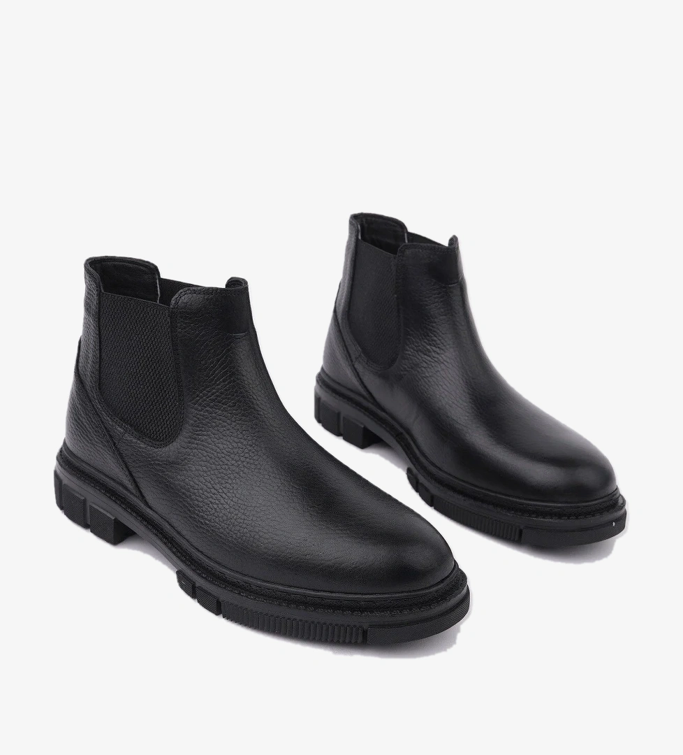 THOR Garantili Hakiki Deri Kalın Taban Erkek Kışlık Chelsea Bot