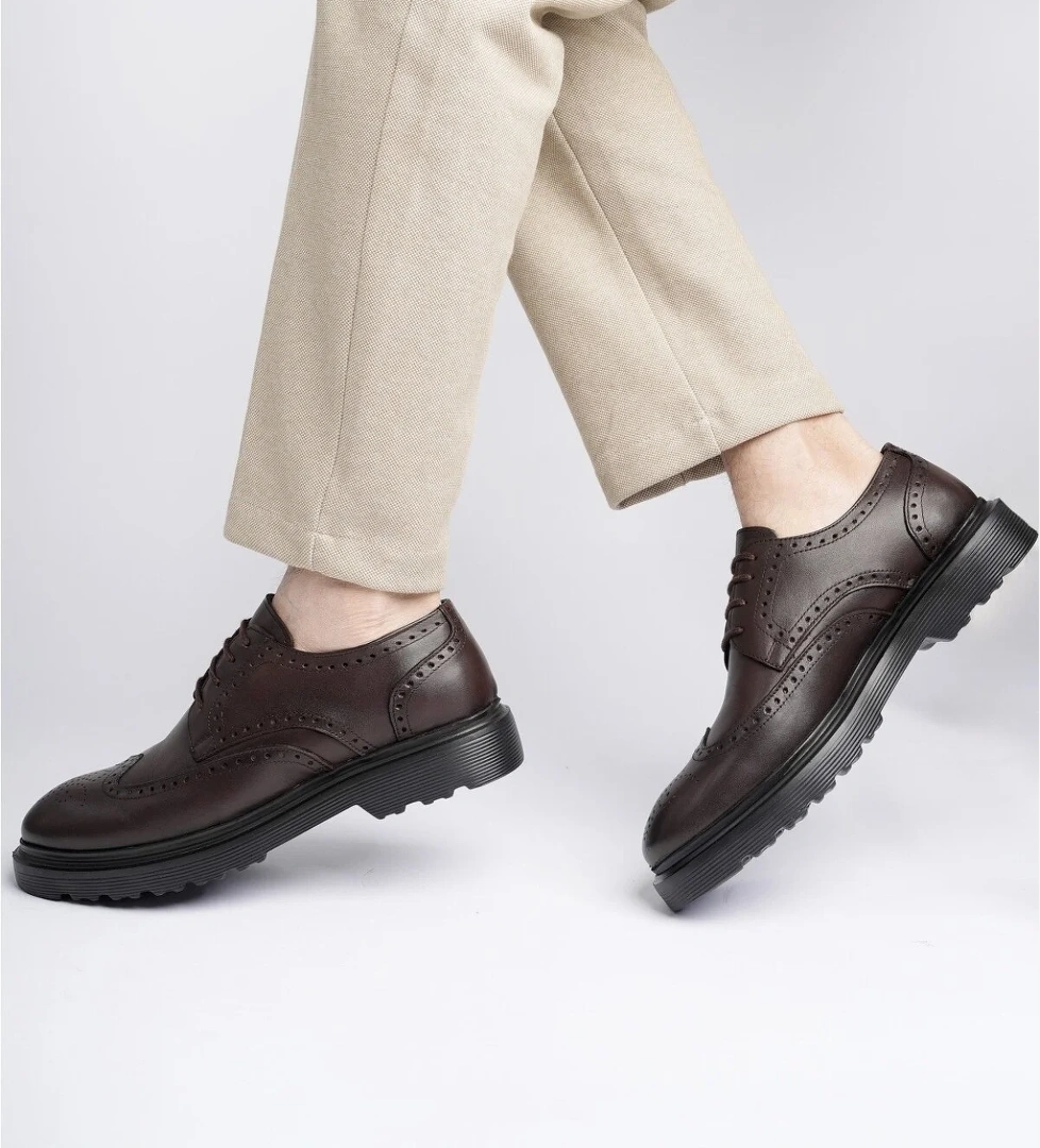 ANDRE Garantili Klasik Hakiki Deri Bağcıklı Ortopedik Erkek Casual Ayakkabı