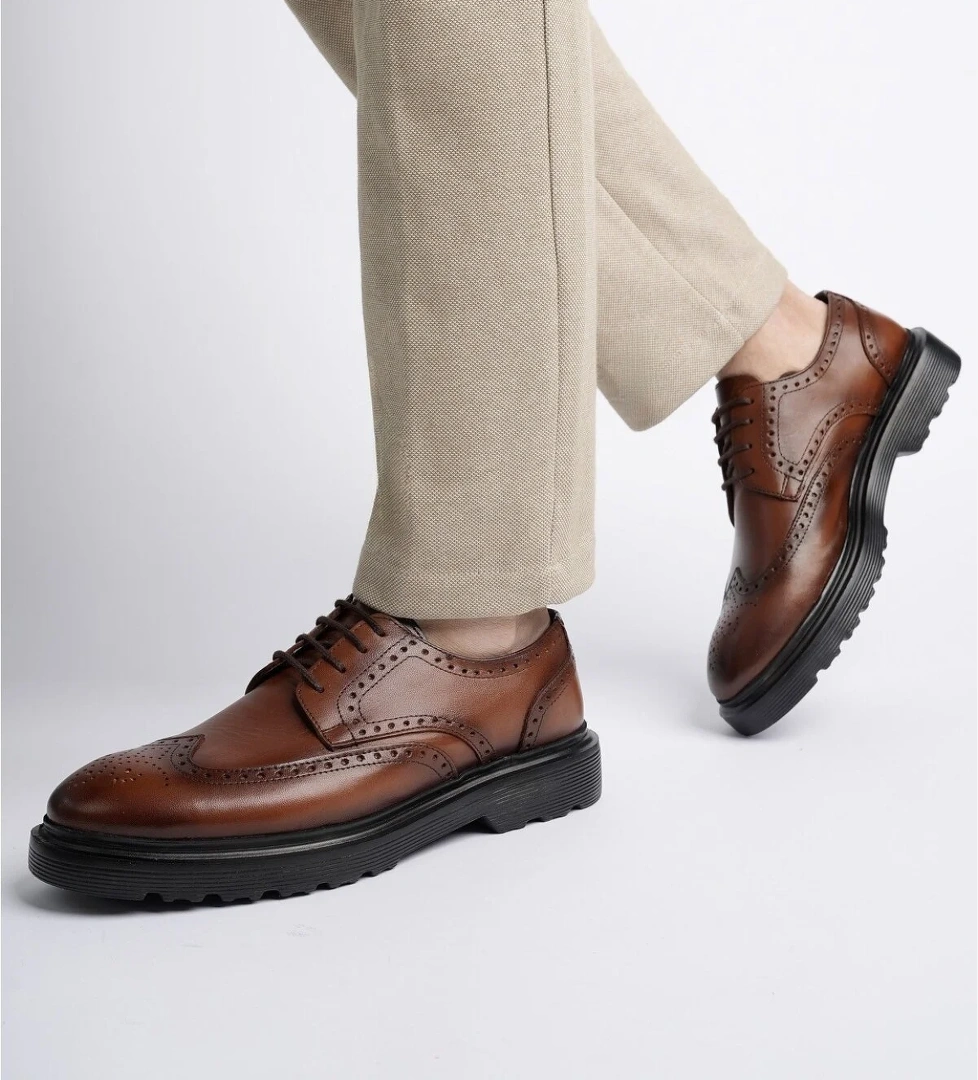 ANDRE Garantili Klasik Hakiki Deri Bağcıklı Ortopedik Erkek Casual Ayakkabı