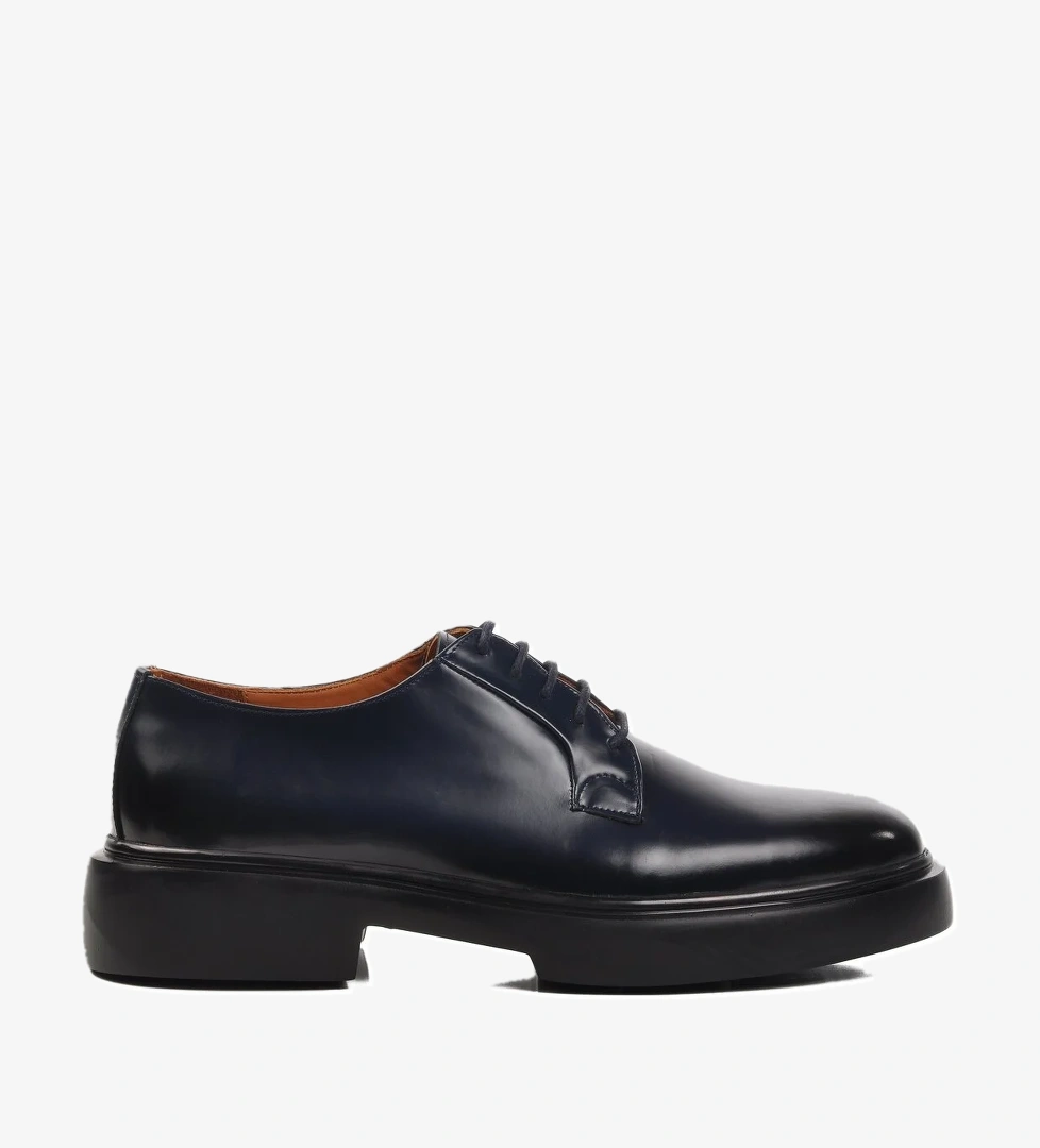 Lacivert Açma Hakiki Deri Erkek Klasik Ayakkabı Premium 160 M