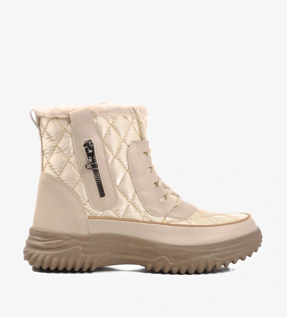 Bej İçi Kürklü Kadın Bot K108906 Z