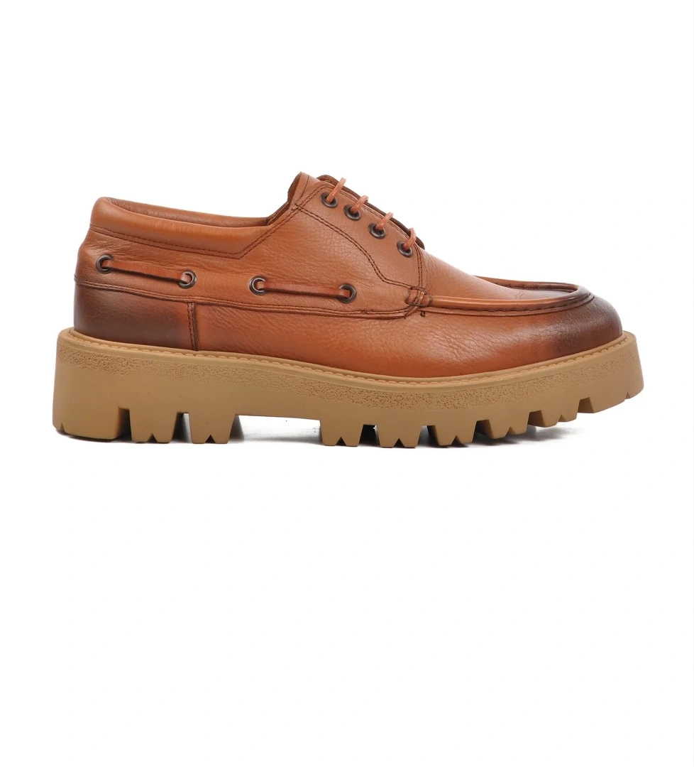 Taba Hakiki Deri Erkek Casual Ayakkabı Premium 4008 M