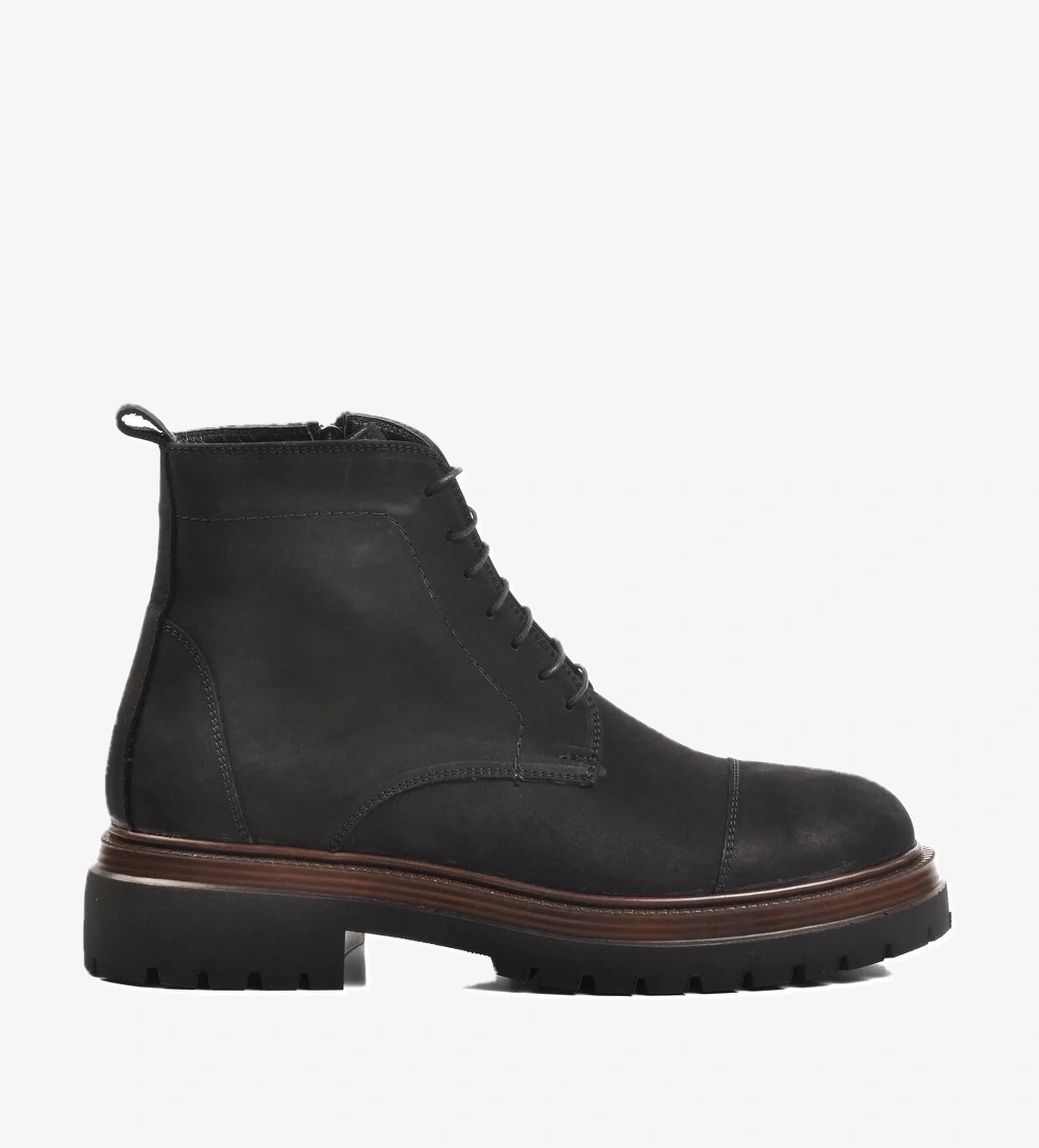 Ayakmod Vizon Siyah Nubuk Hakiki Deri Erkek Bot Br-45002 M model görseli